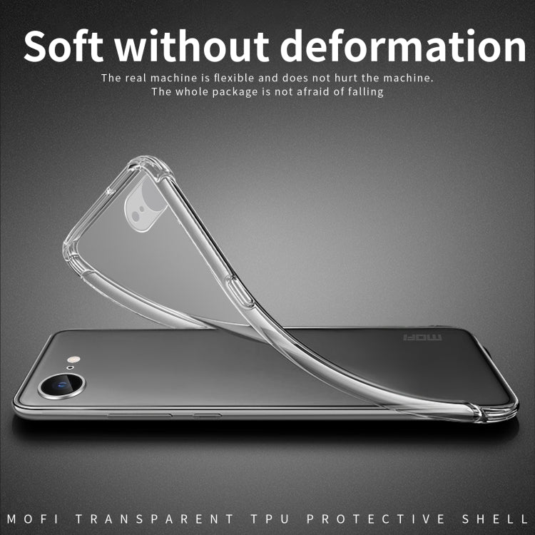 For iPhone 16e MOFI Ming Series Ultra-thin TPU Phone Case(Transparent) - iPhone 16e Cases by MOFI | Online Shopping UK | buy2fix