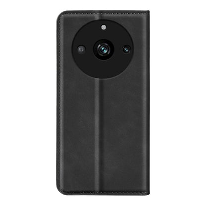 For Realme 11 Pro Retro-skin Magnetic Suction Leather Phone Case(Black) by buy2fix