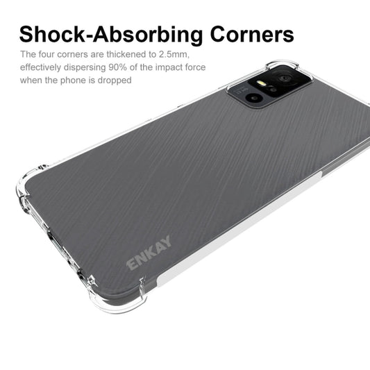For TCL 40 XE 5G ENKAY Hat-Prince Transparent TPU Shockproof Phone Case - TCL by ENKAY | Online Shopping UK | buy2fix