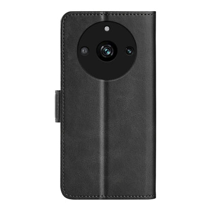 For Realme 11 Pro / 11 Pro+ Dual-side Magnetic Buckle Horizontal Flip Leather Phone Case(Black) - Realme Cases by buy2fix | Online Shopping UK | buy2fix