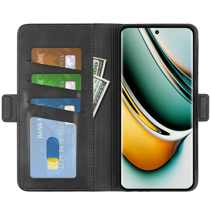 For Realme 11 Pro / 11 Pro+ Dual-side Magnetic Buckle Horizontal Flip Leather Phone Case(Black) - Realme Cases by buy2fix | Online Shopping UK | buy2fix