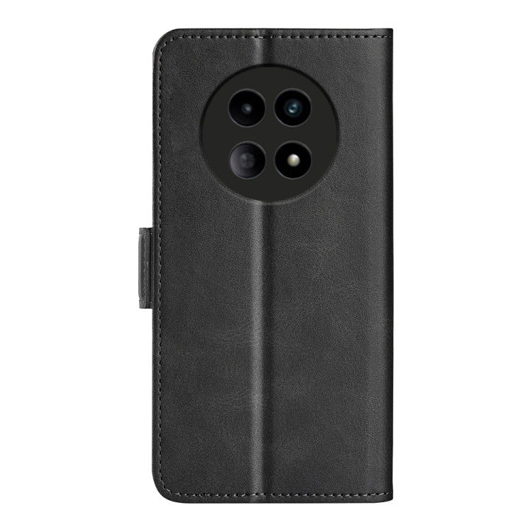 For Realme 12 5G Dual-side Magnetic Buckle Horizontal Flip Leather Phone Case(Black) - Realme Cases by buy2fix | Online Shopping UK | buy2fix