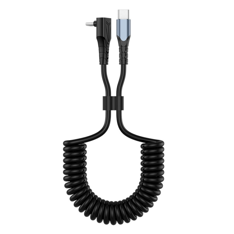 ENKAY PD 60W Type-C to Type-C 3A Elbow Expansion Spring Coiled Fast Chrging Data Cable, Length: 1.5m by ENKAY