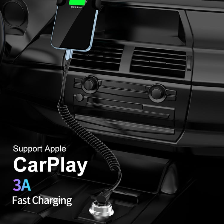 ENKAY PD 60W Type-C to Type-C 3A Elbow Expansion Spring Coiled Fast Chrging Data Cable, Length: 1.5m by ENKAY