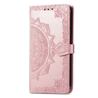 For Motorola Moto G Power 5G 2024 Mandala Flower Embossed Leather Phone Case(Rose Gold) by buy2fix