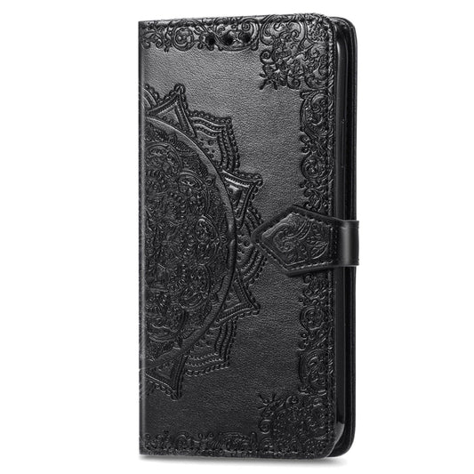For Motorola Moto G Power 5G 2024 Mandala Flower Embossed Leather Phone Case(Black) by buy2fix