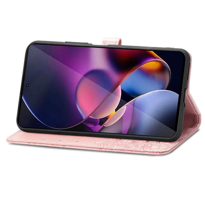 For Motorola Moto G Stylus 5G 2024 Mandala Flower Embossed Leather Phone Case(Rose Gold) by buy2fix