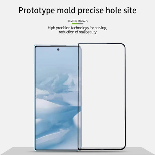 For Honor Magic V2/V2s/V2s RSR PINWUYO 9H 3D Hot Bending Tempered Glass Film(Black) - Honor Tempered Glass by PINWUYO | Online Shopping UK | buy2fix