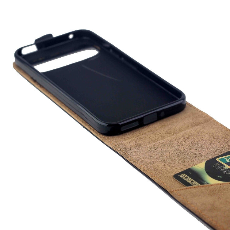 For Google Pixel 9 Pro XL Vertical Flip Leather Phone Case with Card Slot(Black) by buy2fix