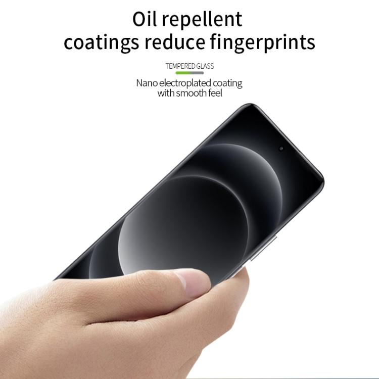For Xiaomi 14 Ultra MOFI 9H 3D Hot Bending Tempered Glass Film(Black) by MOFI