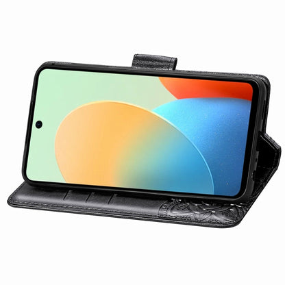 For Tecno Spark Go 2024 Butterfly Love Flower Embossed Leather Phone Case(Black) by buy2fix