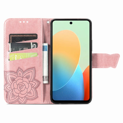 For Tecno Spark Go 2024 Butterfly Love Flower Embossed Leather Phone Case(Rose Gold) by buy2fix
