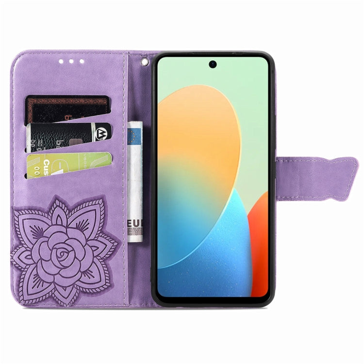For Tecno Spark Go 2024 Butterfly Love Flower Embossed Leather Phone Case(Light Purple) by buy2fix