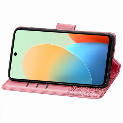 For Tecno Spark Go 2024 Butterfly Love Flower Embossed Leather Phone Case(Pink) by buy2fix