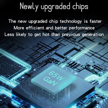 GaN PD65W Type-C x 2 + USB3.0 Laptop Adapter ,EU Plug(Black) by buy2fix