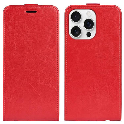 For iPhone 16 Pro R64 Texture Single Vertical Flip Leather Phone Case(Red) by buy2fix