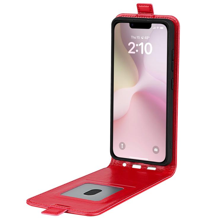 For iPhone 16e R64 Texture Single Vertical Flip Leather Phone Case(Red) - iPhone 16e Cases by buy2fix | Online Shopping UK | buy2fix