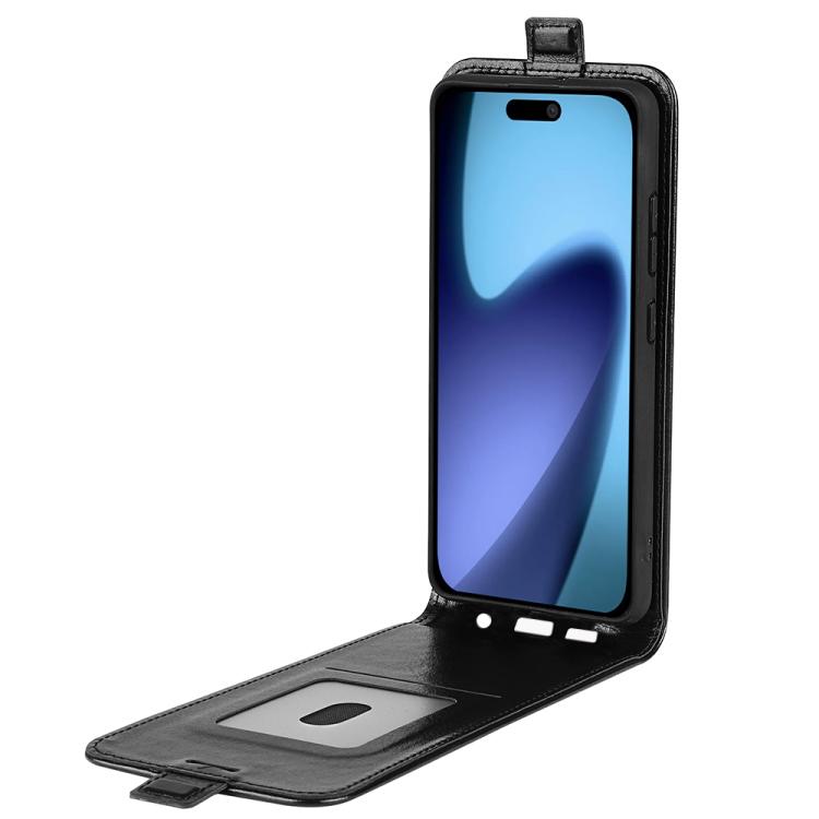 For iPhone Air R64 Texture Single Vertical Flip Leather Phone Case(Black) - iPhone Air Cases by buy2fix | Online Shopping UK | buy2fix