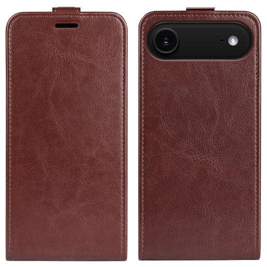 For iPhone Air R64 Texture Single Vertical Flip Leather Phone Case(Brown) - iPhone Air Cases by buy2fix | Online Shopping UK | buy2fix