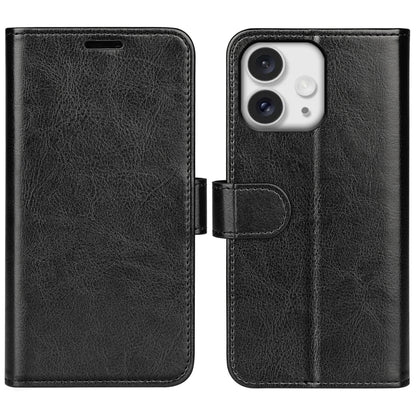 For iPhone 16 Pro R64 Texture Horizontal Flip Leather Phone Case(Black) by buy2fix