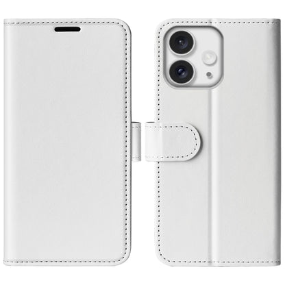 For iPhone 16 Pro R64 Texture Horizontal Flip Leather Phone Case(White) by buy2fix