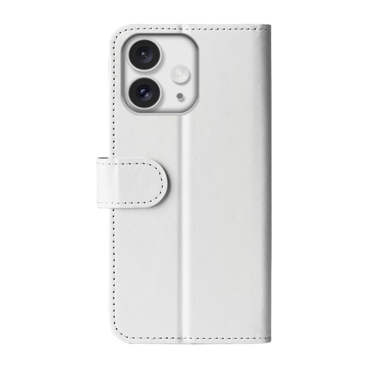 For iPhone 16 Pro R64 Texture Horizontal Flip Leather Phone Case(White) by buy2fix