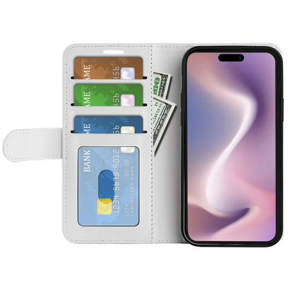 For iPhone 16 Pro R64 Texture Horizontal Flip Leather Phone Case(White) by buy2fix