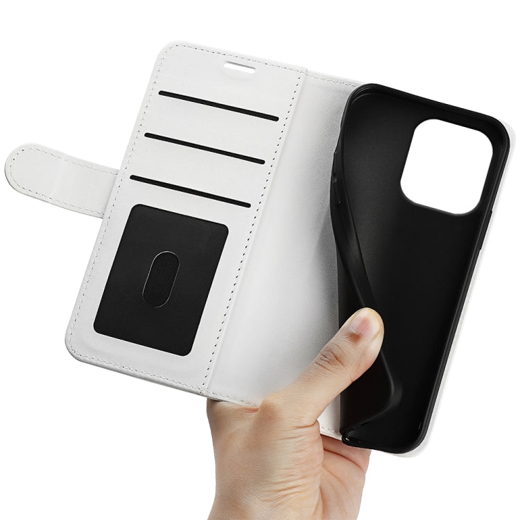 For iPhone 16 Pro Max R64 Texture Horizontal Flip Leather Phone Case(White) by buy2fix