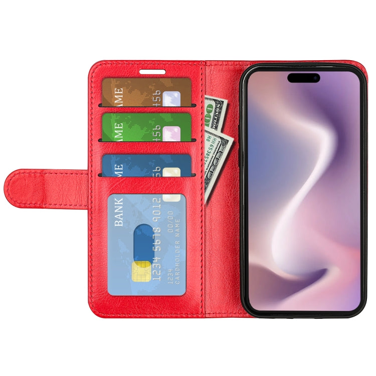 For iPhone 16 Pro Max R64 Texture Horizontal Flip Leather Phone Case(Red) by buy2fix