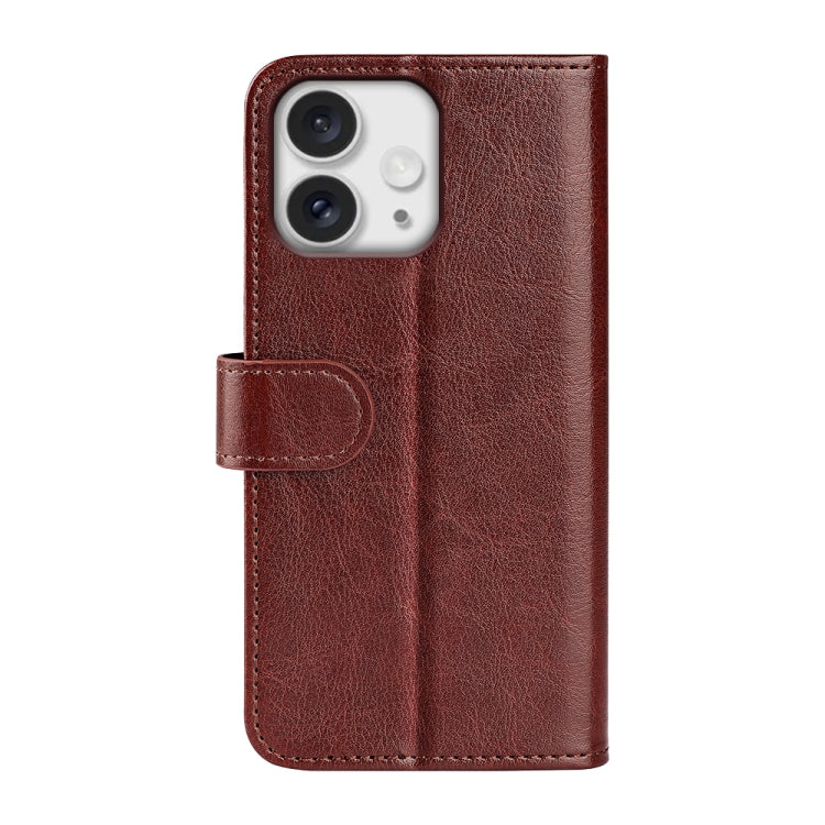 For iPhone 16 Pro Max R64 Texture Horizontal Flip Leather Phone Case(Brown) by buy2fix