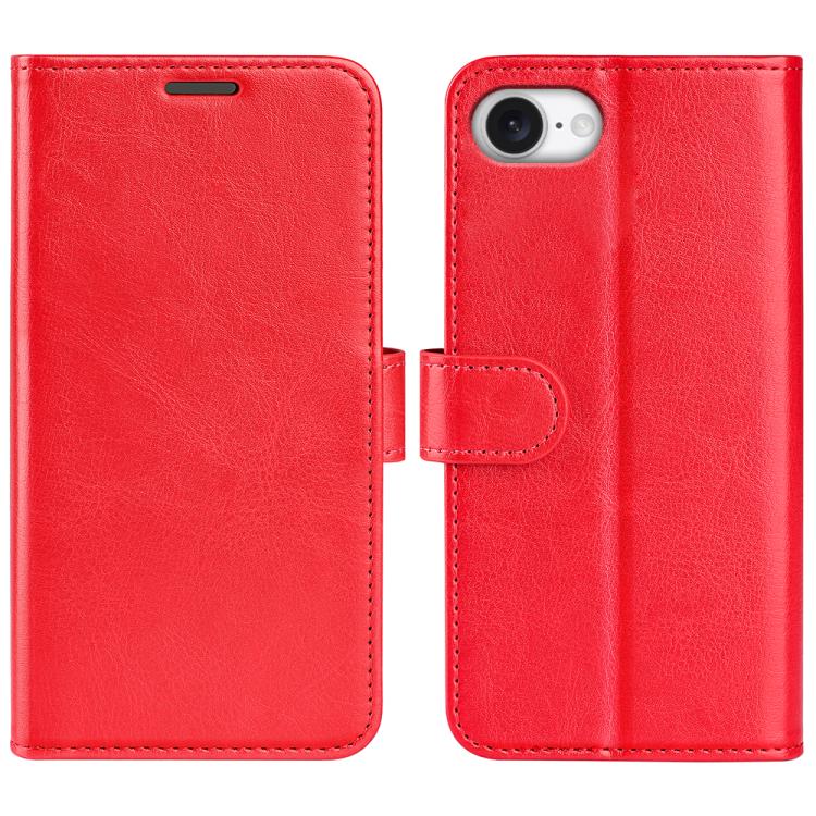 For iPhone 16e R64 Texture Horizontal Flip Leather Phone Case(Red) - iPhone 16e Cases by buy2fix | Online Shopping UK | buy2fix