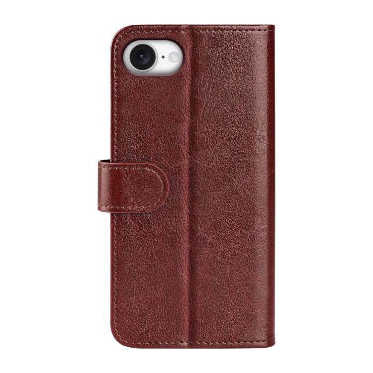 For iPhone 16e R64 Texture Horizontal Flip Leather Phone Case(Brown) - iPhone 16e Cases by buy2fix | Online Shopping UK | buy2fix