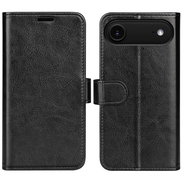 For iPhone Air R64 Texture Horizontal Flip Leather Phone Case(Black) - iPhone Air Cases by buy2fix | Online Shopping UK | buy2fix