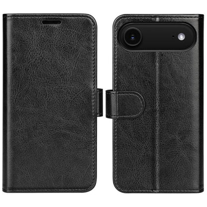 For iPhone Air R64 Texture Horizontal Flip Leather Phone Case(Black) - iPhone Air Cases by buy2fix | Online Shopping UK | buy2fix