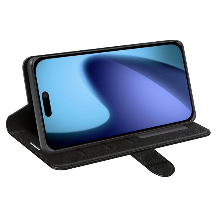 For iPhone Air R64 Texture Horizontal Flip Leather Phone Case(Black) - iPhone Air Cases by buy2fix | Online Shopping UK | buy2fix