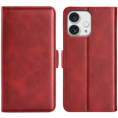 For iPhone 16 Pro Max Dual-side Magnetic Buckle Horizontal Flip Leather Phone Case(Red) by buy2fix