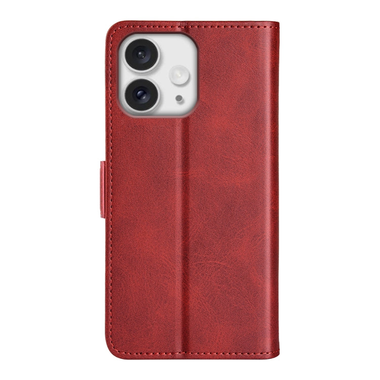For iPhone 16 Pro Max Dual-side Magnetic Buckle Horizontal Flip Leather Phone Case(Red) by buy2fix