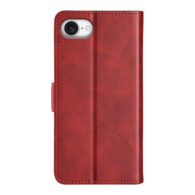 For iPhone 16e Dual-side Magnetic Buckle Horizontal Flip Leather Phone Case(Red) - iPhone 16e Cases by buy2fix | Online Shopping UK | buy2fix