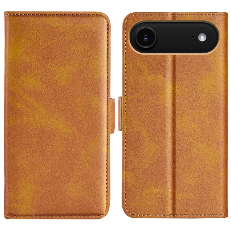 For iPhone Air Dual-side Magnetic Buckle Horizontal Flip Leather Phone Case(Yellow) - iPhone Air Cases by buy2fix | Online Shopping UK | buy2fix