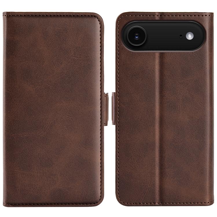 For iPhone Air Dual-side Magnetic Buckle Horizontal Flip Leather Phone Case(Brown) - iPhone Air Cases by buy2fix | Online Shopping UK | buy2fix