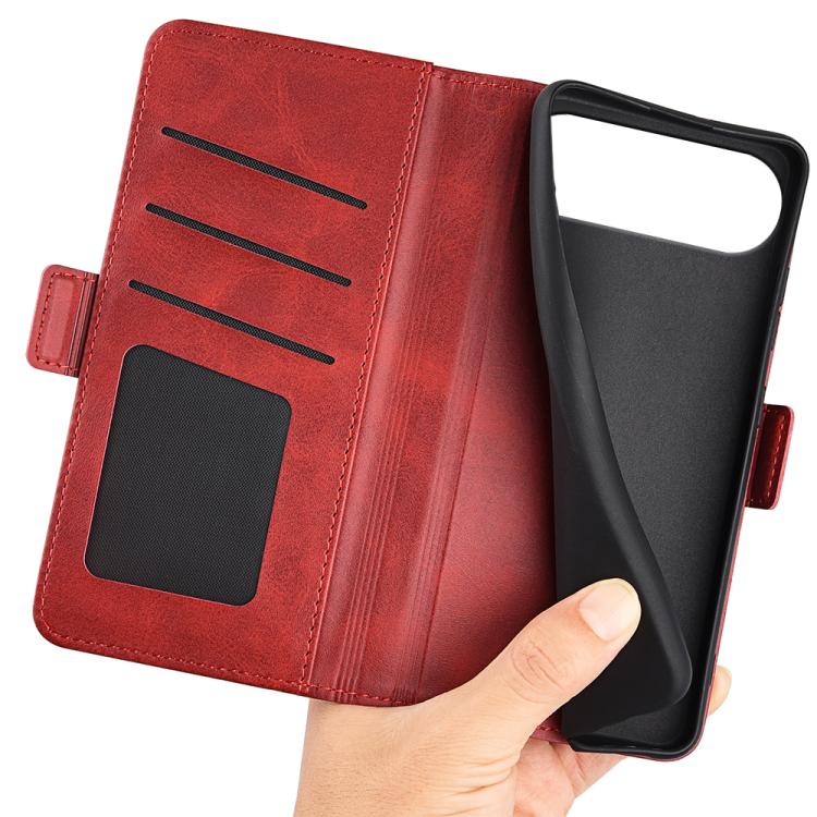 For iPhone Air Dual-side Magnetic Buckle Horizontal Flip Leather Phone Case(Red) - iPhone Air Cases by buy2fix | Online Shopping UK | buy2fix