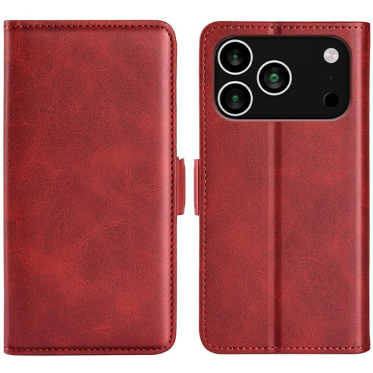 For iPhone 18 Pro Max / 17 Pro Max Dual-side Magnetic Buckle Horizontal Flip Leather Phone Case(Red)