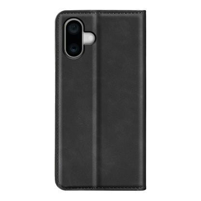 For iPhone 16 Plus Retro-skin Magnetic Suction Leather Phone Case(Black) - iPhone 16 Plus Cases by buy2fix | Online Shopping UK | buy2fix