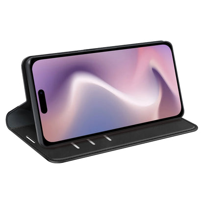 For iPhone 16 Plus Retro-skin Magnetic Suction Leather Phone Case(Black) - iPhone 16 Plus Cases by buy2fix | Online Shopping UK | buy2fix
