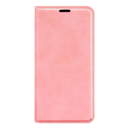 For iPhone 16 Plus Retro-skin  Magnetic Suction Leather Phone Case(Pink) - iPhone 16 Plus Cases by buy2fix | Online Shopping UK | buy2fix