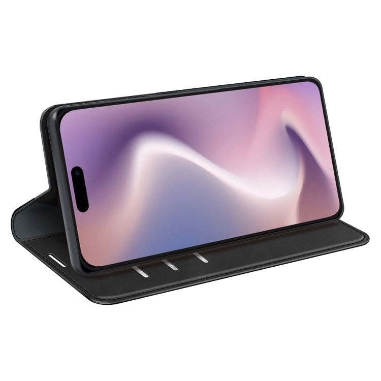 For iPhone 16 Pro Max Retro-skin Magnetic Suction Leather Phone Case(Black) by buy2fix