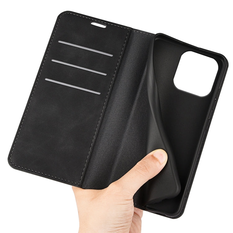 For iPhone 16 Pro Max Retro-skin Magnetic Suction Leather Phone Case(Black) by buy2fix