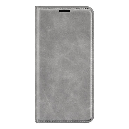 For iPhone 16 Pro Max Retro-skin Magnetic Suction Leather Phone Case(Grey) by buy2fix