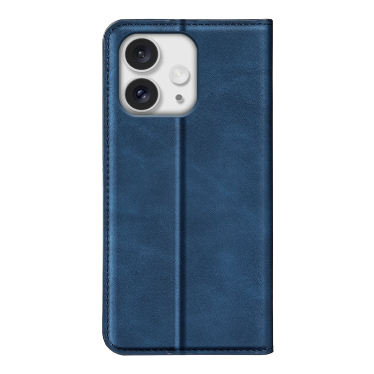For iPhone 16 Pro Max Retro-skin Magnetic Suction Leather Phone Case(Dark Blue) by buy2fix