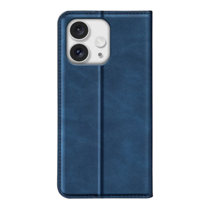 For iPhone 16 Pro Max Retro-skin Magnetic Suction Leather Phone Case(Dark Blue) by buy2fix